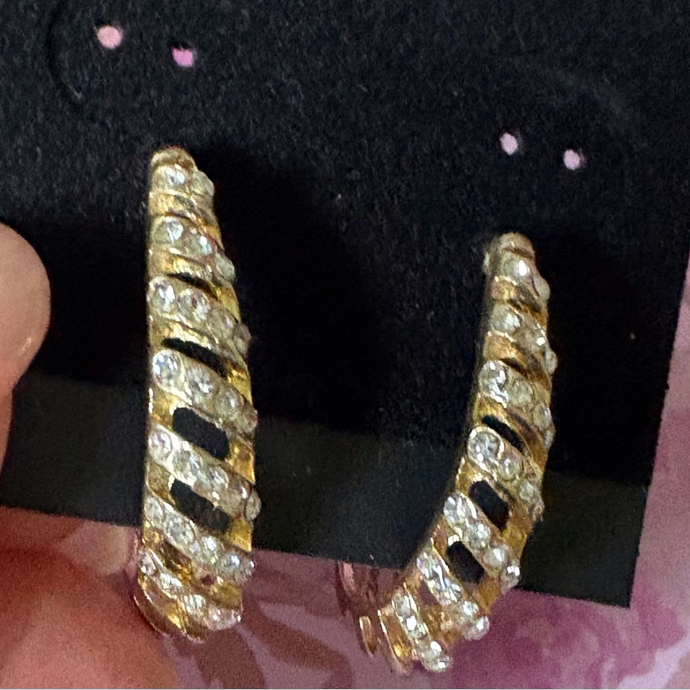 Gold Hoop Earrings With